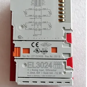 BECKHOFF EL3024 EtherCAT 4 Channel Analog Input Module 4-20mA Current Input Differential Industrial Automation IO Terminal PLC Module thumbnail-3