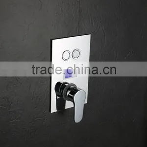 Wall-mounted Bathroom Thermostatic LED Shower Mixer thumbnail-1