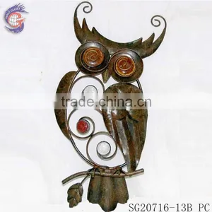 Vintage Metal Wall Art Owl Hanging Decoration thumbnail-4
