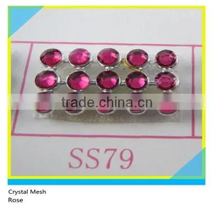 Hot Fix Diamond Mesh Ss6 2mm Emerald Crystal Black Base thumbnail-3