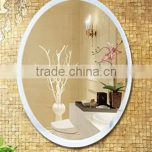 Modern Metal Framed Round Shaped Wall Hanging Decorative Bathroom Mirror thumbnail-1