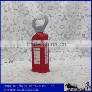 Resin Red Telephone Booth Design Bottle Opener thumbnail-6