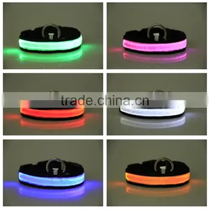no Logo Print Nylon Wholesale Dog Products Led Dog Collar With Insulation Sheet in Stock! thumbnail-1