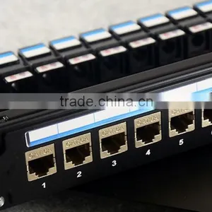 19" Fiber Optic Patch Panel Shielded 24 Port Cate6A Patch Panel thumbnail-2