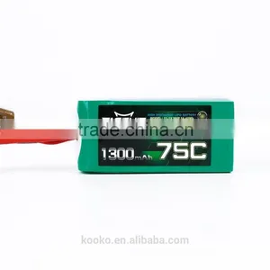 ACEHE 11.1V 1300mAh 75C Capacity High Rate Lipo RC Battery thumbnail-1