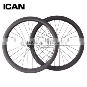 Tuleless Carbon Wheelset Disc Hub Wheels 50mm Clincher Road thumbnail-1