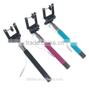 Good China Supplier Cable Take Pole Selfie Stick for IPhone and Andriod thumbnail-4