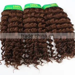 OEM Factory DEEP CURL Hair Natural Color Virgin Brazilian Hair Weave thumbnail-4