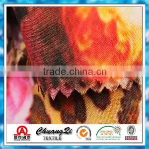 Beautiful Big Red Flowers Digital Printed 100% Rayon Fabric for Wholesale thumbnail-5