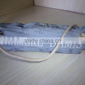 High Quality Solid Wood Vintage Wooden Signs Brand Floodwood Double Side Wooden Words Sign thumbnail-1