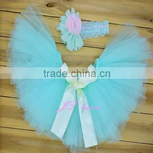 Baby Girl 1st Birthday Outfit, Aqua Birthday Tutu Outfit, Girls First Birthday Outfit - CUSTOM Choose Your Age 1-12 Quality Choice thumbnail-6
