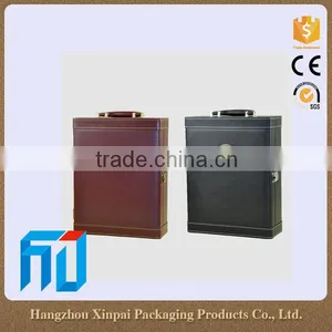 Wholesale 2 Bottles Fancy With Tools Leather Wine Boxes thumbnail-1