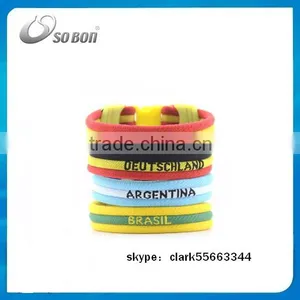 Best Selling Wholesale Bracelet Country Flag Wristband for Promotion thumbnail-1