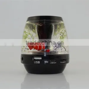 Handfree Stereo Bluetooth Colorful LED Liquid Speaker Support TF Card thumbnail-4