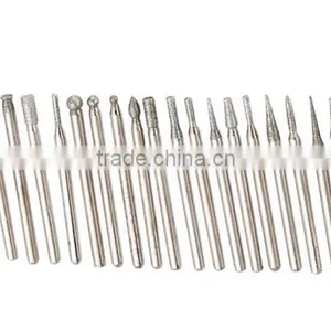 YIYAN High Quality Assorted Diamond Coated Burr Point Bit Set Rotary Tool Carving and Engraving Kit thumbnail-1