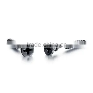 Jewellery Shop Design Thick Black Plating Earring Setting Without Stone for Men thumbnail-2