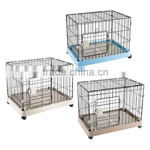 Luxury 3-floor Wire Plastic Cat Cage thumbnail-6