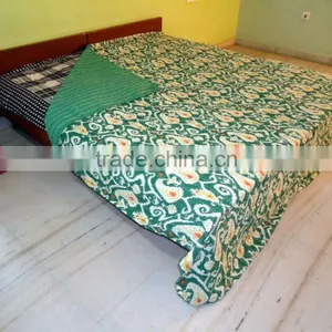 Ikat Kantha Quilt Ikat Bedcover Kantha Bedding Throw thumbnail-2