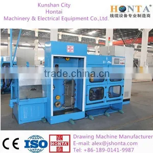 24DTS Copper Fine Wire Drawing Machine With Online Annealer + Auto Double Spooler thumbnail-1