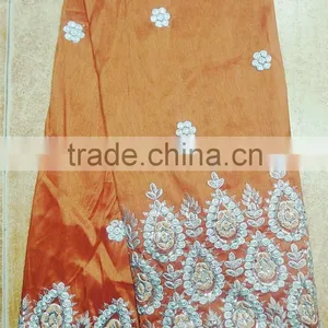 2015 Beautiful Indian George Lace Fashional Flowers With Sequins Design for Party Dress thumbnail-1