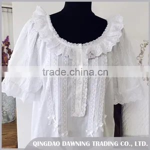High Quality Embroidered Sleepwear Nightgown thumbnail-3