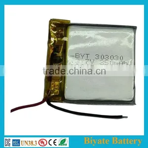 Rechargeable Li-polymer Li-ion Battery 250mah Batteries thumbnail-3