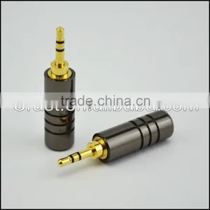 OEM Gold Plated 2.5mm 3 Pole Headphone Plug Stereo Wire Audio and Video Connectors for DIY Jack Adapter thumbnail-1