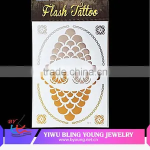 Eco-friendly High Quality Metallic Stickers Temporary Tattoo thumbnail-3