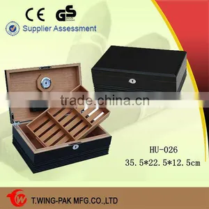 Handmade Spanish Cedar 100 Pieces Cigar Humidor With Tray thumbnail-3