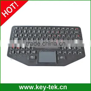Black Rubber Backlit Keyboards With Touch Pad thumbnail-6