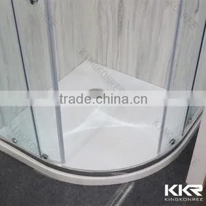 Sector Shape Artificial Marble Solid Surface Acrylic Shower Base thumbnail-2