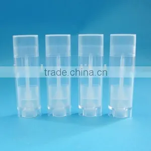 Plastic Flat Oval Lipstick Tube, Clear Plastic Lip Balm Tube, Plastic Cosmetic Tube thumbnail-2