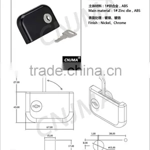 MS339 CNJMA Zinc Alloy Master Key Cabinet Handle Cam Lock thumbnail-6