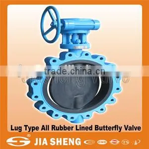 Al-bronze Line-type Soft Seated Rubber Lined DN400 Worm Gear Operated EPDM Seat Center Butterfly Valve thumbnail-6