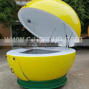 High Quality Fibreglass Made Kiosk/Orange Shape Kiosk Design /Moveable Fibreglass Kiosk thumbnail-1