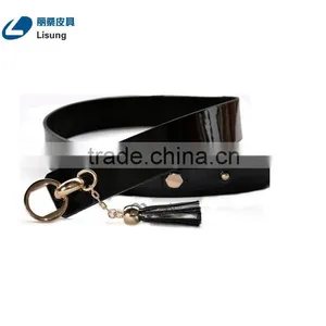 Fashion Studs Genuine Leather Women Waist Belt With Tassel thumbnail-1