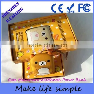 Cute Bear 2800mAh High Qulity Power Bank Xmas Gift Power Bank for Promotion thumbnail-1