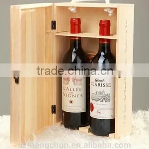 High-class Customized Wooden Red Wine Box With Handle thumbnail-1