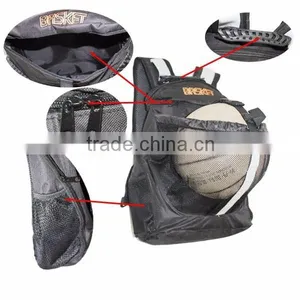 China Supplier High Quality Basket Ball School Bags Customized Oxford Backpack With Ball Pocket BB002 thumbnail-4