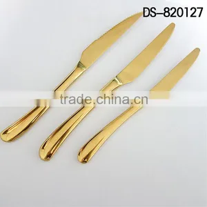 DS-820127 Hot Sale Stainless Steel Gold Plated Cutlery Set thumbnail-3