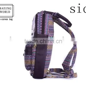 Fashionable Canvas Laptop Backpack With Handle and Shoulder Straps thumbnail-2