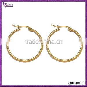 Gold Plated Surgical Steel Body Jewerly Piercing Hoop Earrings thumbnail-1