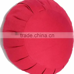 Meditational Zafu Cushion: Outer Cover 100% Cotton Twil: Cotton/ Buckwheat Filled Zafu Cushion thumbnail-2