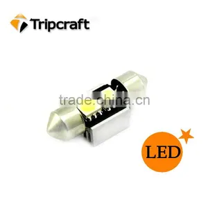 High Quality 31mm 2SMD 5050 LED C5W Canbus Festoon License Plate Light (white) Metal Shell -WL thumbnail-1