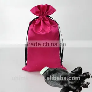 Orange High Quality Drawstring Satin Bags Wholesale thumbnail-2