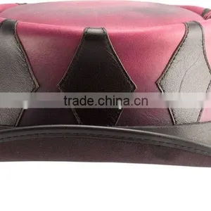 Steampunk QUINN Genuine Cowhide Leather Top Hat 2 Colors thumbnail-2