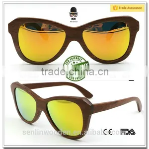 Polarized Genuine Bamboo Sunglasses/Wooden Sunglasses/Homex_FSC/BSCI/CE thumbnail-1