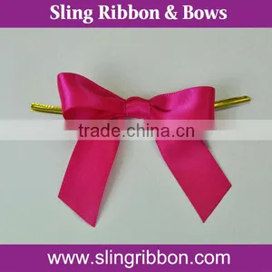 Single Face Polyester Satin Shoelace Bow thumbnail-1