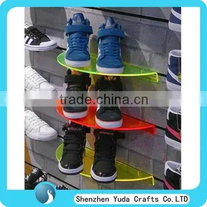 Many Fluorescent Colored Semicircular Plexiglass Slatwall Display Rack thumbnail-1