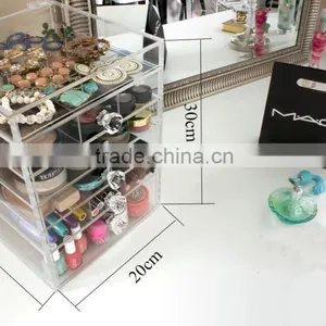 Customize Fashion Clear Multi Drawers Acrylic Makeup Box Cosmetic Makeup Organizer thumbnail-1